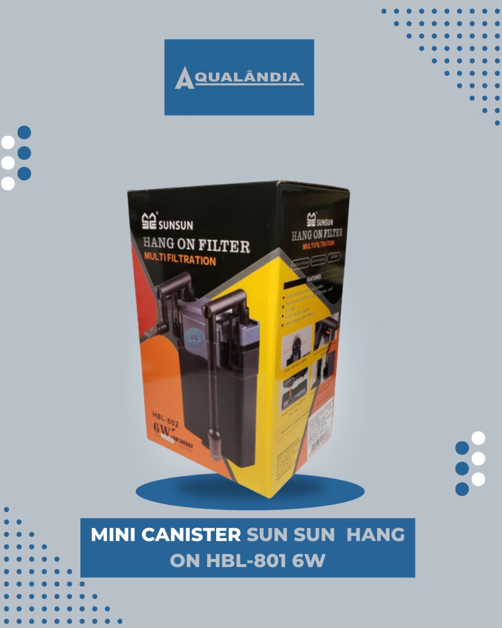 Mini Canister Sun Sun Hang on HBL-801 6W